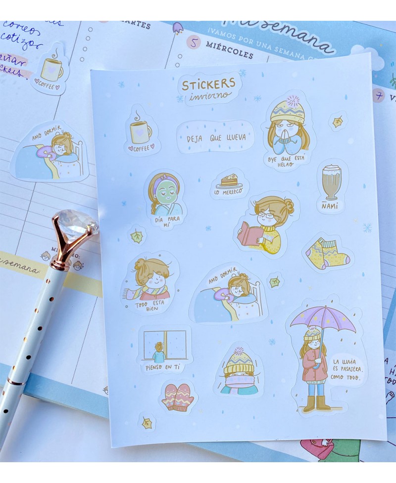 Set stickers invierno