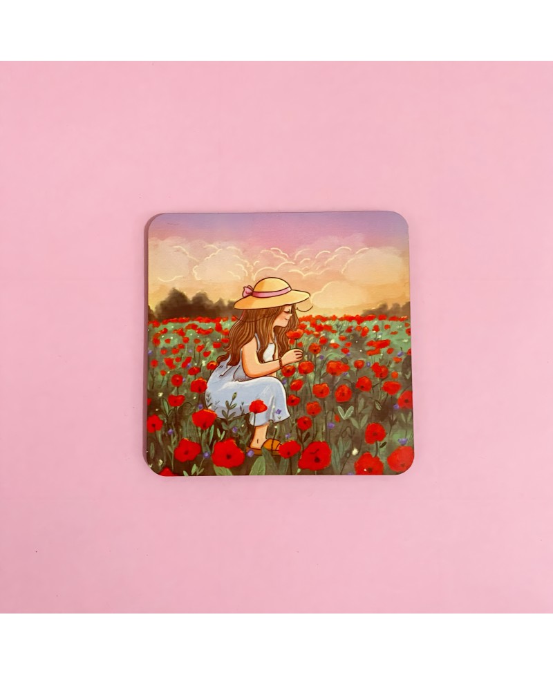 Posavasos amapola