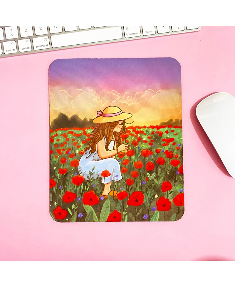 Mouse pad amapolas
