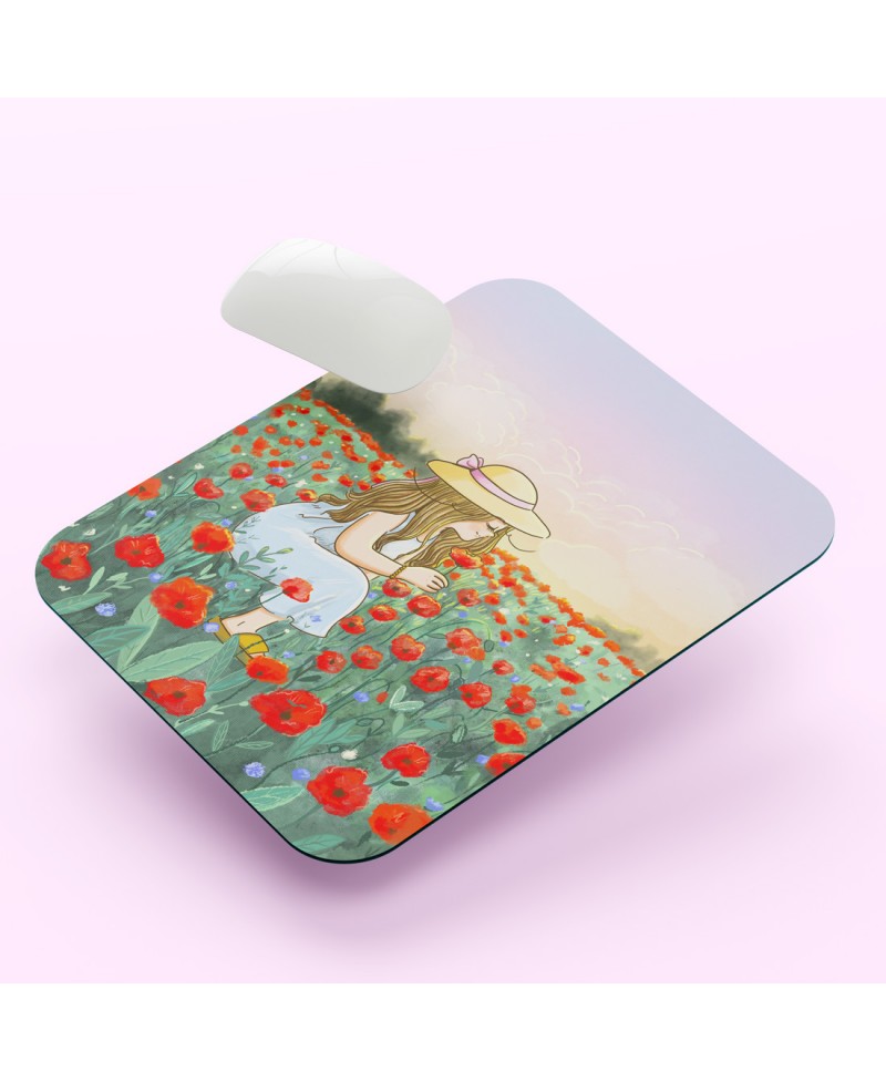 Mouse pad amapolas